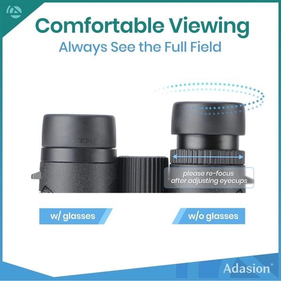 Adasion 12x42 Powerful HD Binoculars with Smartphone Accessories/Adapters NWT - Picture 3 of 6